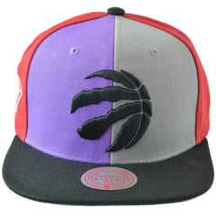 Toronto Raptors NBA Team Era Pinwheel Men's Snapback Cap, Flat Bill Hat by Mitchell & Ness