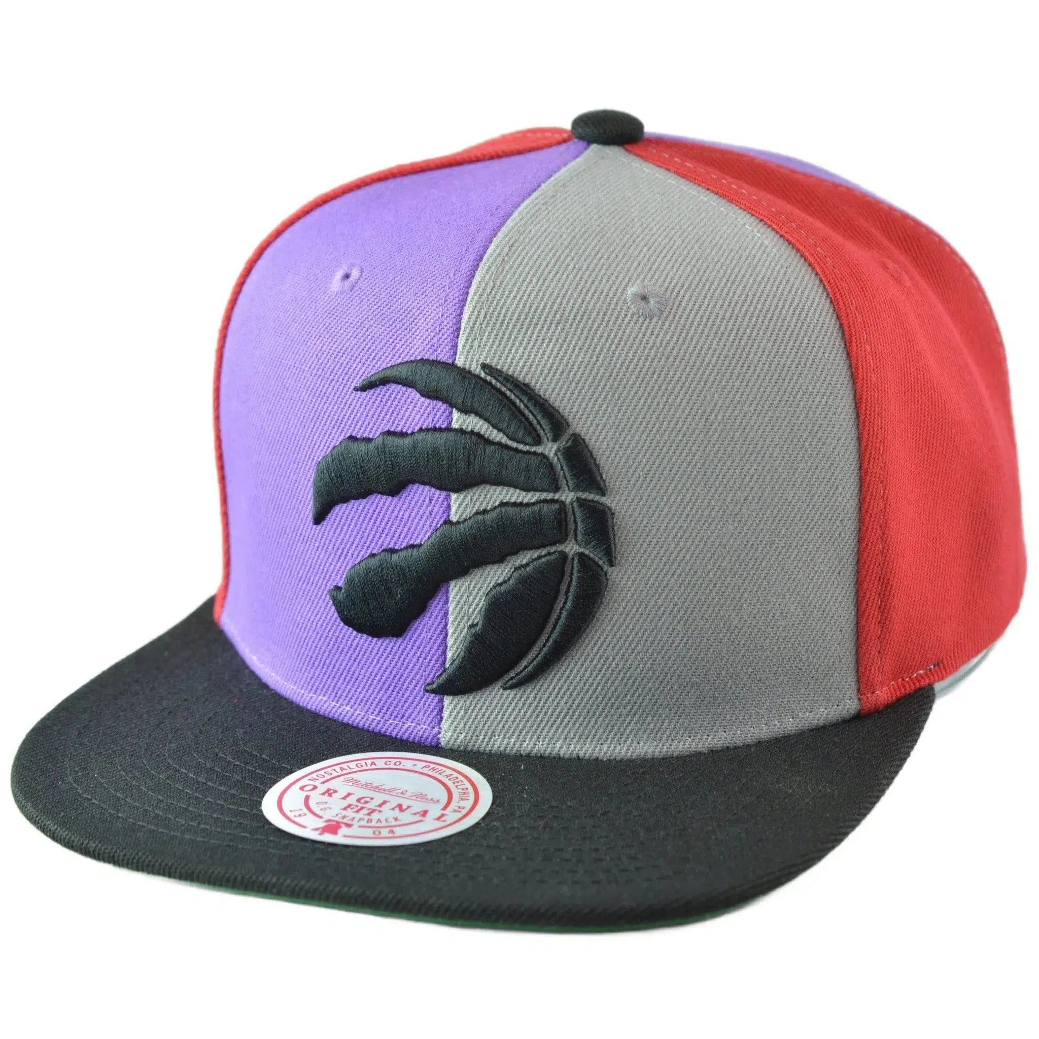 Toronto Raptors NBA Team Era Pinwheel Men's Snapback Cap, Flat Bill Hat by Mitchell & Ness