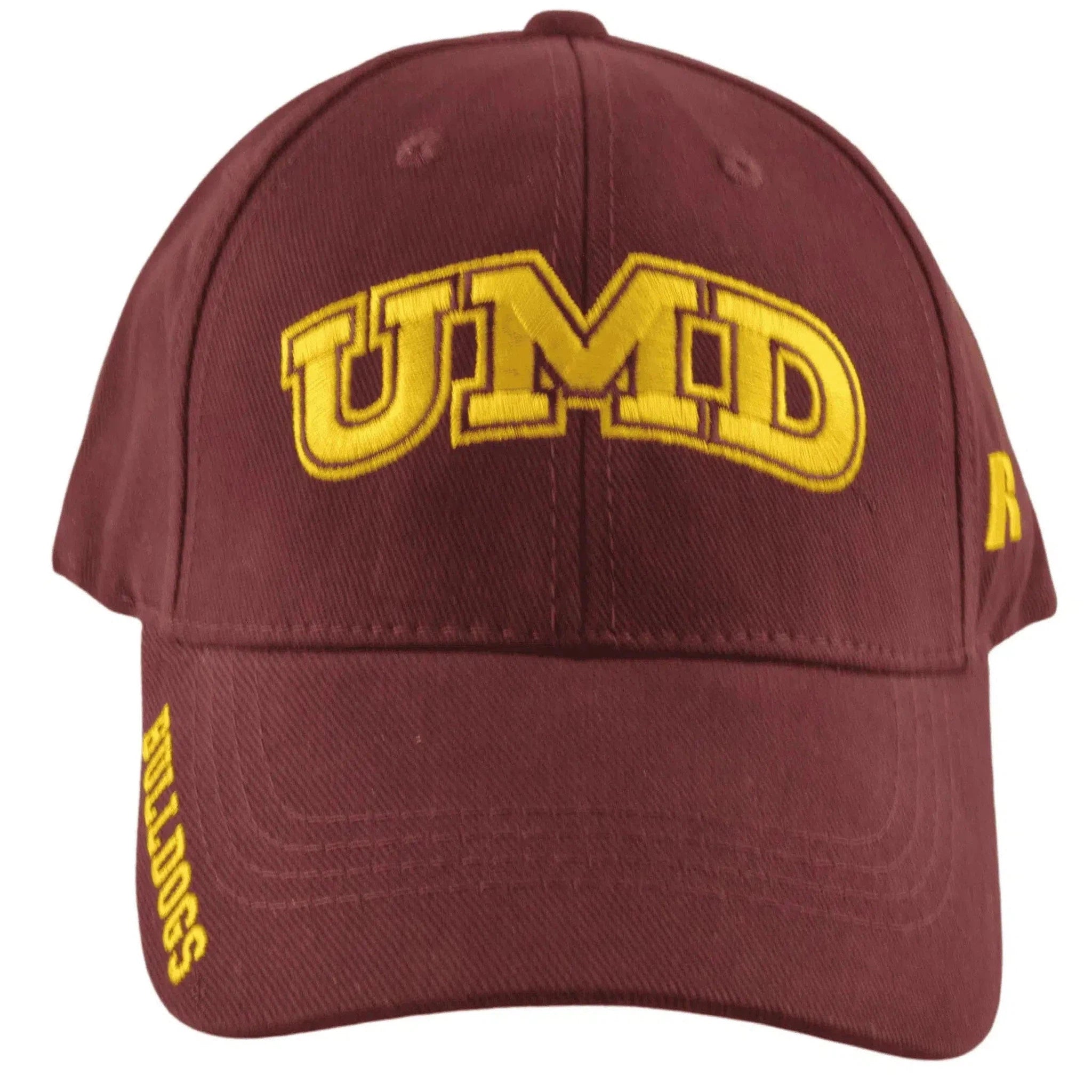 UMD Minnesota Duluth Bulldogs NCAA Russell Athletic Brick Red Team Logo Adjustable Hat