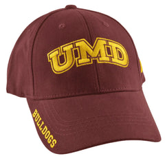 UMD Minnesota Duluth Bulldogs NCAA Russell Athletic Brick Red Team Logo Adjustable Hat