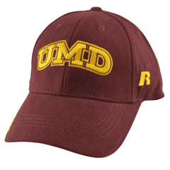 UMD Minnesota Duluth Bulldogs NCAA Russell Athletic Brick Red Team Logo Adjustable Hat