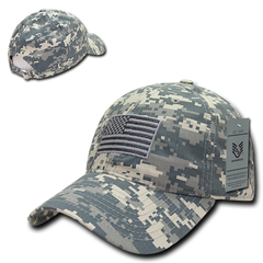 United States Tonal USA Flag Relaxed Fit ACU Digital Camo Tactical Hat, Military Cap by Rapid Dominance