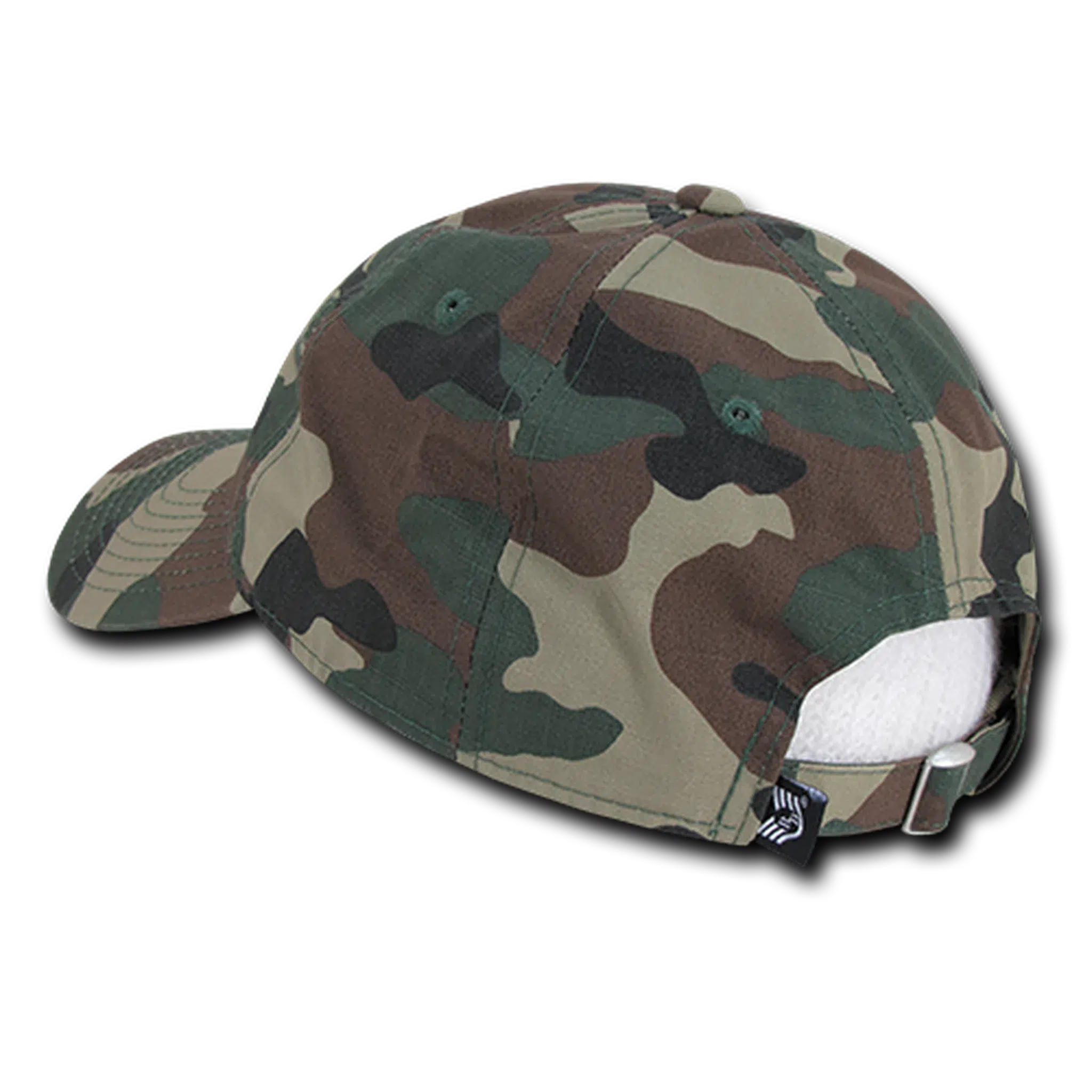 United States Tonal USA Flag Relaxed Fit Woodland Camo Tactical Hat, Military Cap by Rapid Dominance