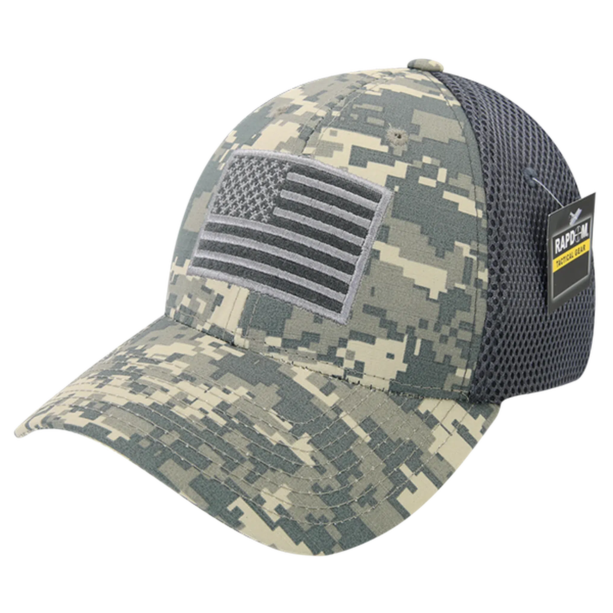 United States USA Tonal Flag ACU Digi Camo Tactical AirMesh Ripstop Hat by Rapid Dominance