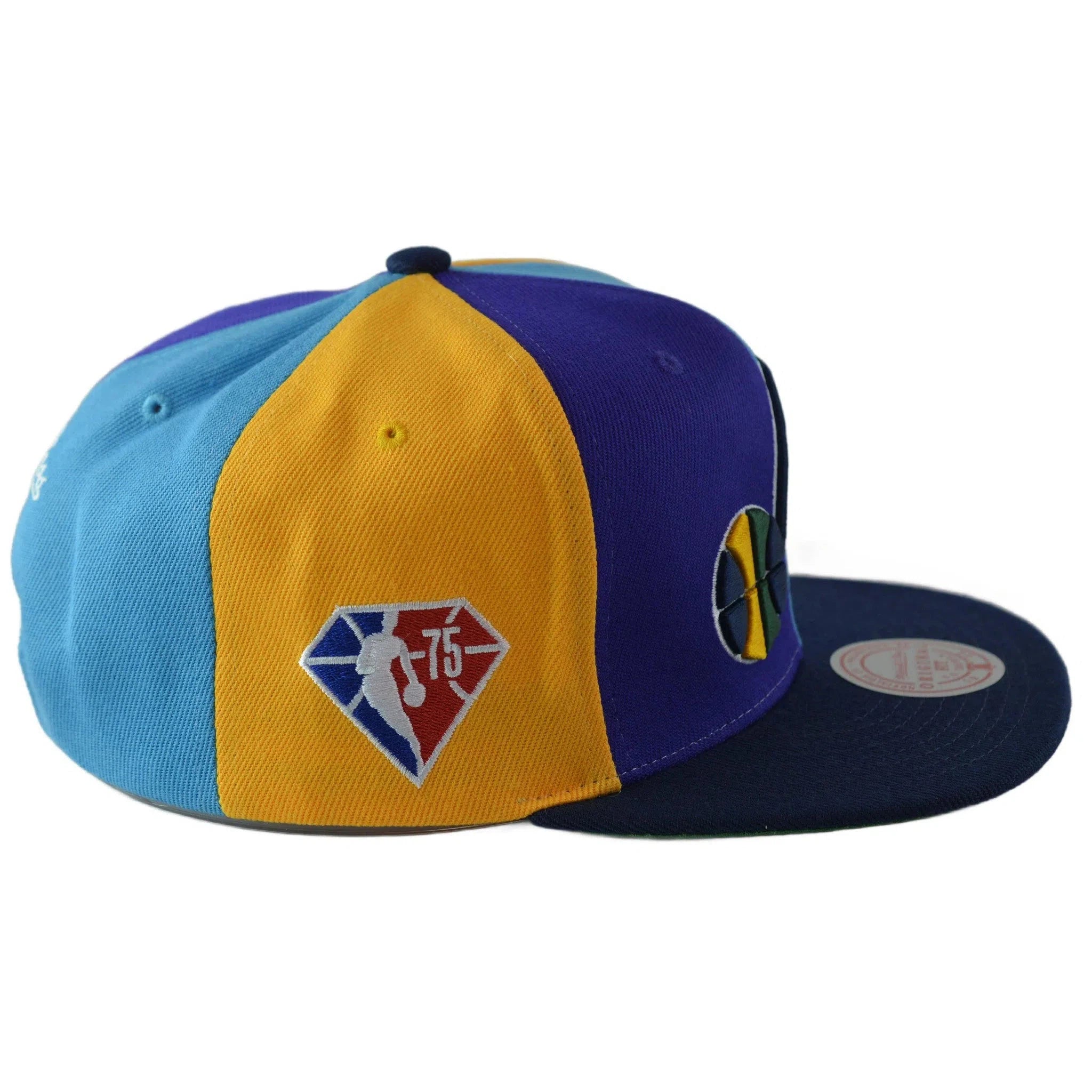 Utah Jazz NBA Team Era Pinwheel Men's Snapback Cap, Flat Bill Hat by Mitchell & Ness