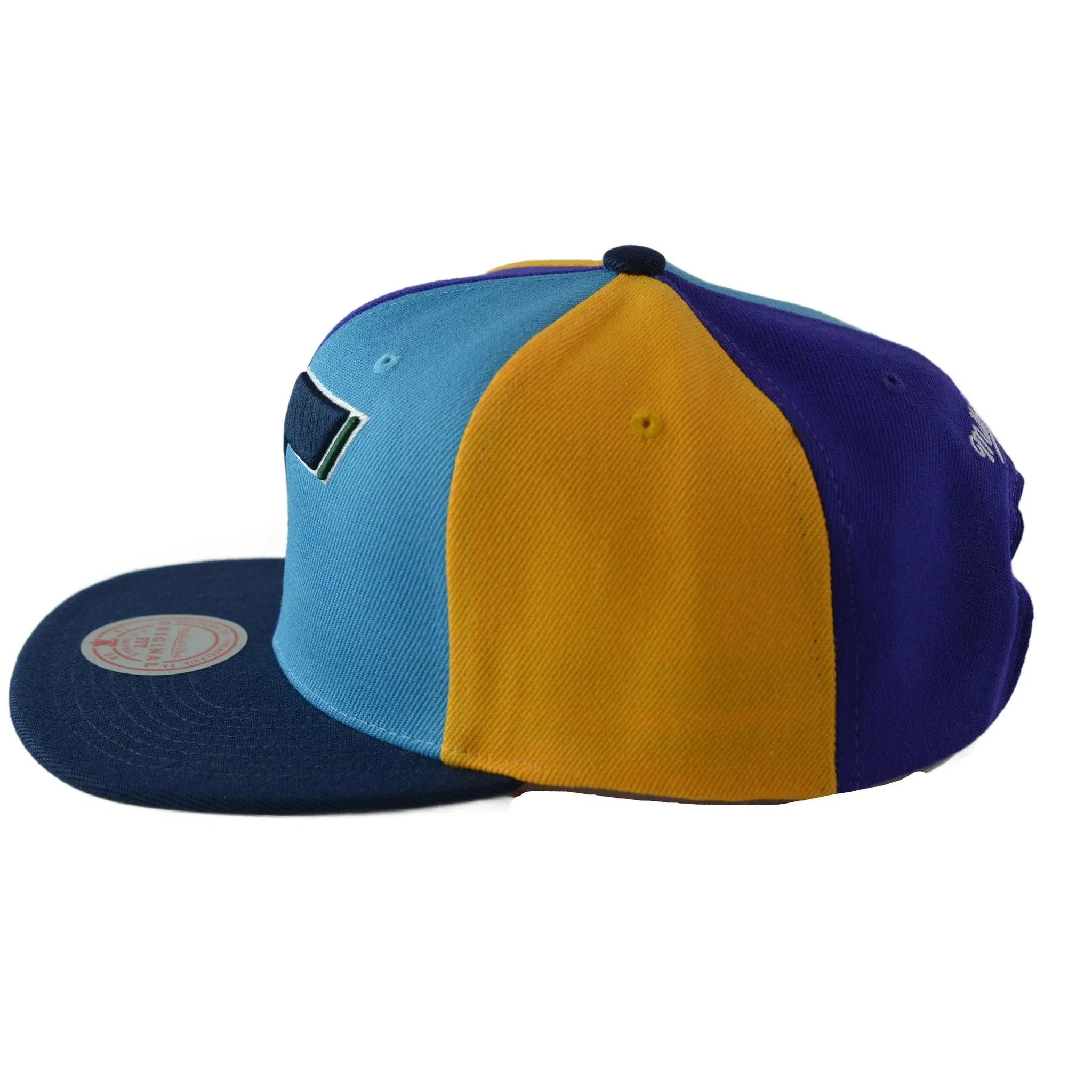 Utah Jazz NBA Team Era Pinwheel Men's Snapback Cap, Flat Bill Hat by Mitchell & Ness