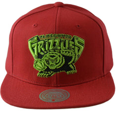 Vancouver Grizzlies NBA Reverse Grinch Men's Basketball Snapback Cap Flat bill Hat by Mitchell & Ness