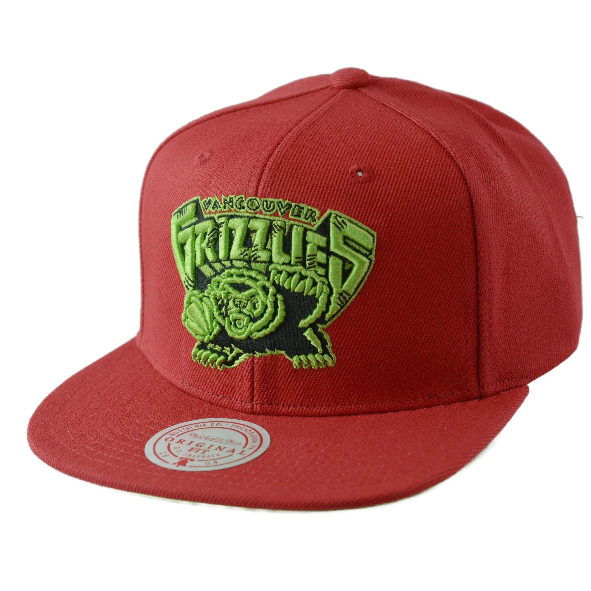 Vancouver Grizzlies NBA Reverse Grinch Men's Basketball Snapback Cap Flat bill Hat by Mitchell & Ness