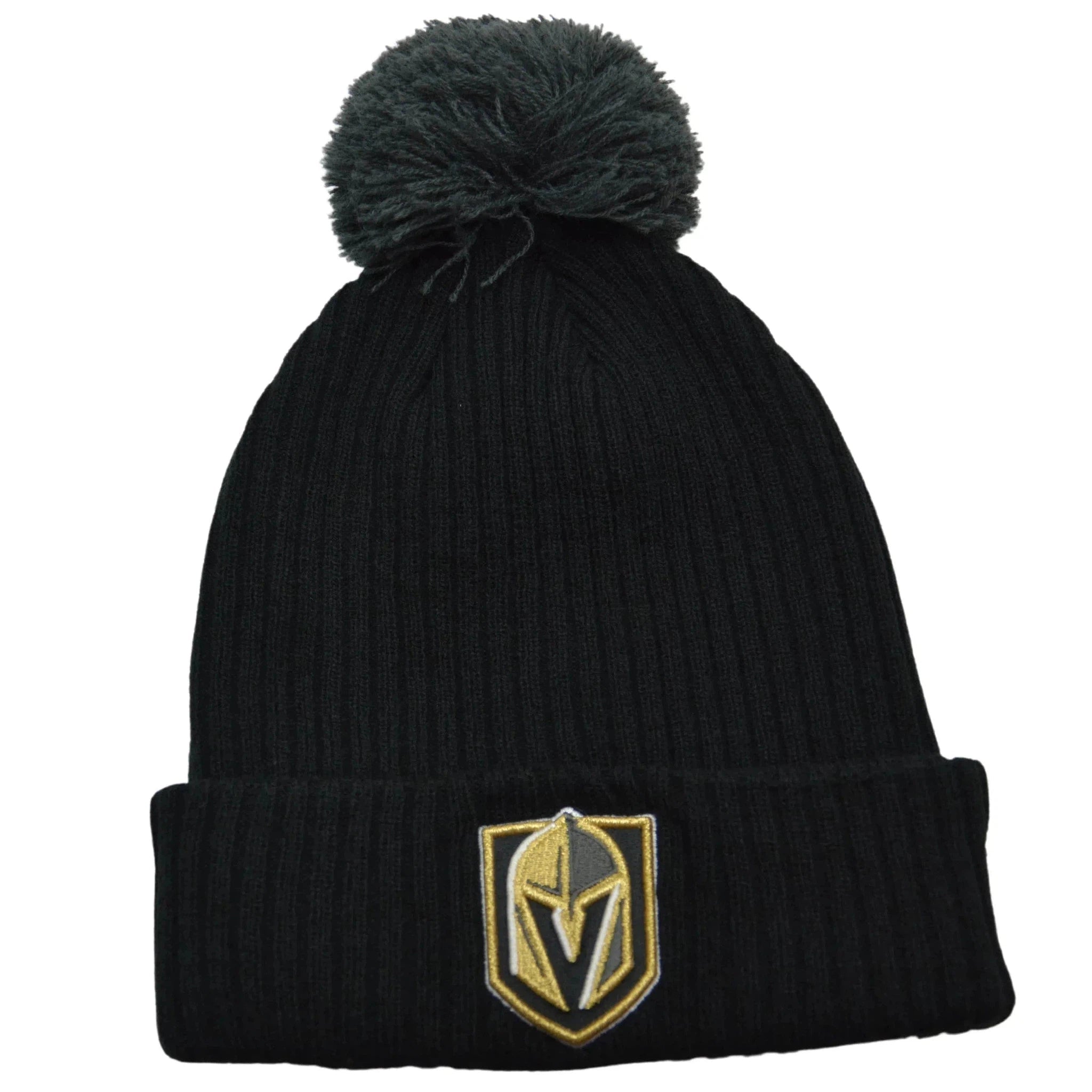 Vegas Golden Knights NHL Keystone Ribbed Knit Beanie Pom Winter Hat