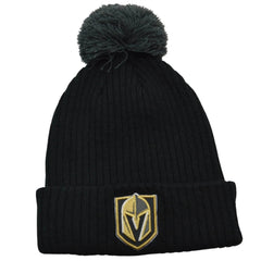 Vegas Golden Knights NHL Keystone Ribbed Knit Beanie Pom Winter Hat