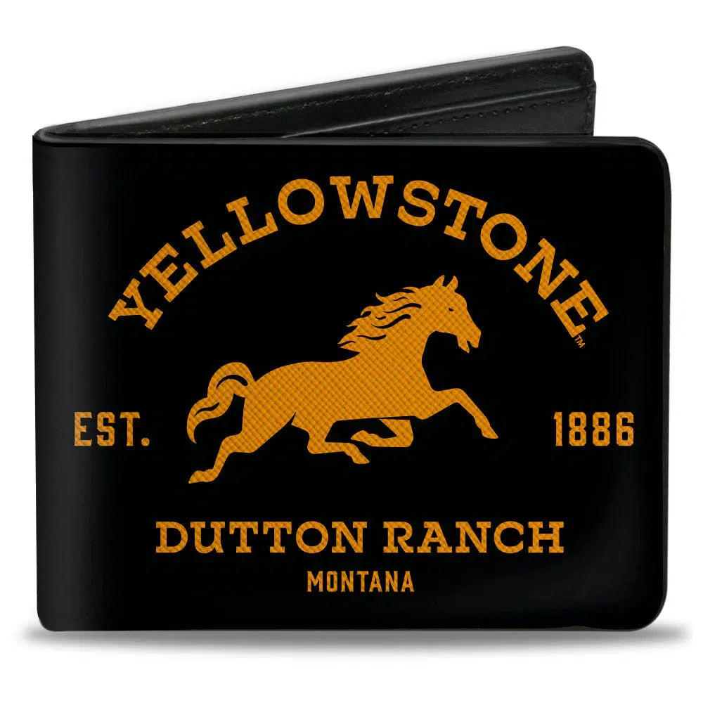 Yellowstone Dutton Ranch Officially Licensed Vegan Leather Bi-fold Wallet Position 1