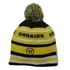 Warrior Hockey Lax Rec Department Yellow & Black Pom Knit Beanie Winter Hat