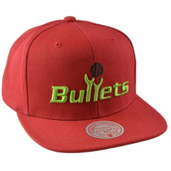 Washington Bullets NBA Reverse Grinch Men's Basketball Snapback Cap Flat bill Hat by Mitchell & Ness