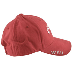 Washington State Cougars NCAA Russell Athletic Red Team Logo Adjustable Hat