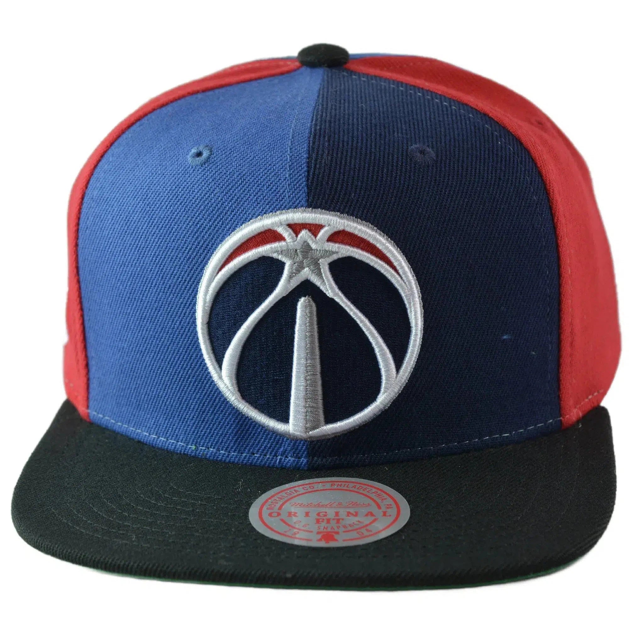 Washington Wizards NBA Team Era Pinwheel Men's Snapback Cap, Flat Bill Hat by Mitchell & Ness