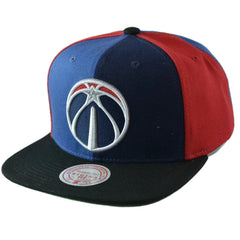 Washington Wizards NBA Team Era Pinwheel Men's Snapback Cap, Flat Bill Hat by Mitchell & Ness