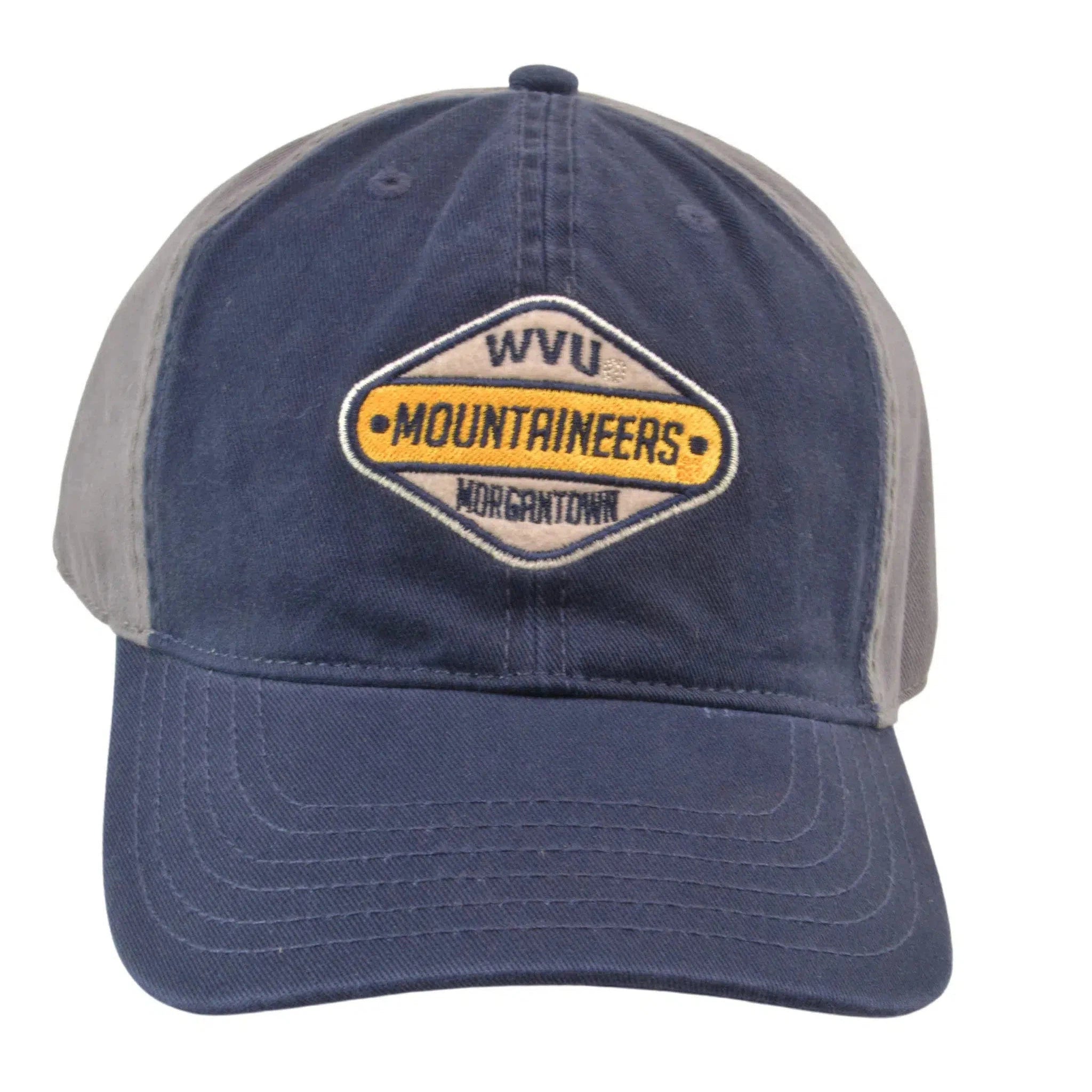 West Virginia Mountaineers NCAA 2 Tone Blue & Gray Team Dad Hat