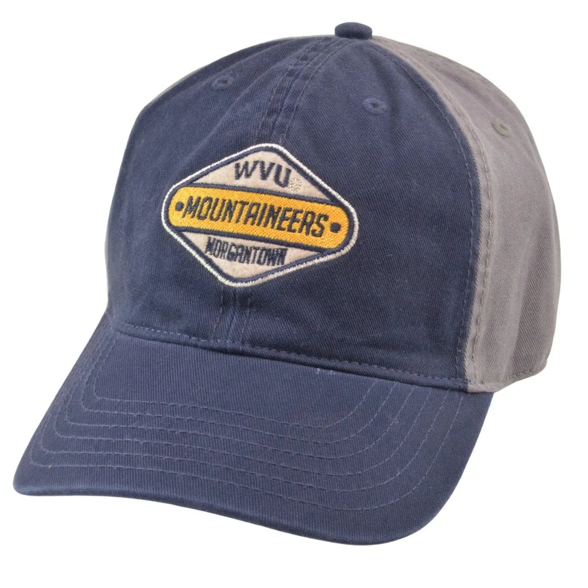 West Virginia Mountaineers NCAA 2 Tone Blue & Gray Team Dad Hat