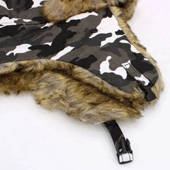 Winter Camouflage Fur Lined Trapper Winter Hat by KB Ethos - Stay Warm in Style"