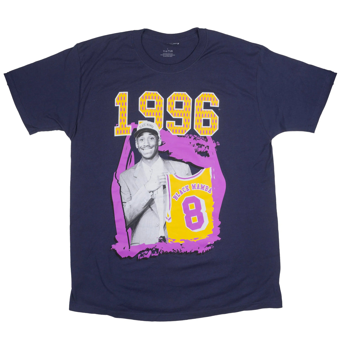 Retro Kicks 1996 Draft Day Kobe Bryant Black Mamba Men's Blue T-Shirt