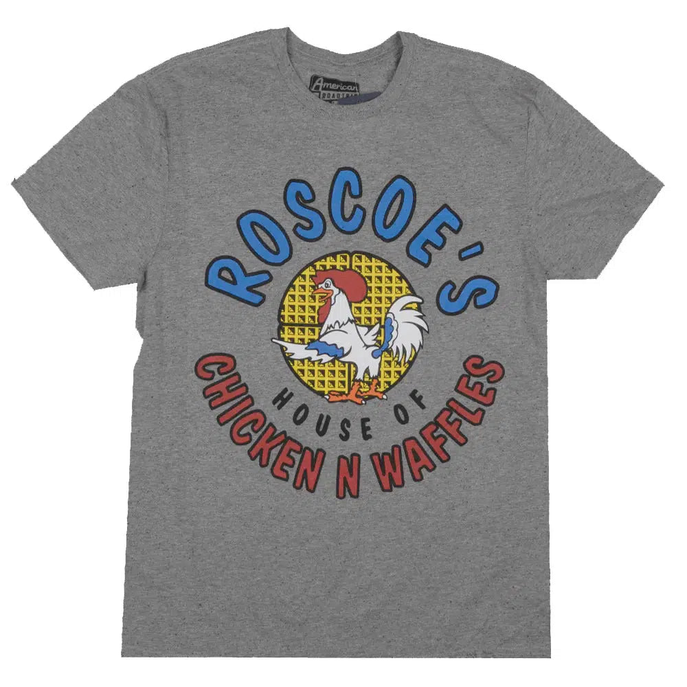 Roscoes House of Chicken & Waffle Short Sleeve Men's Gray T-Shirt by American Road Trip