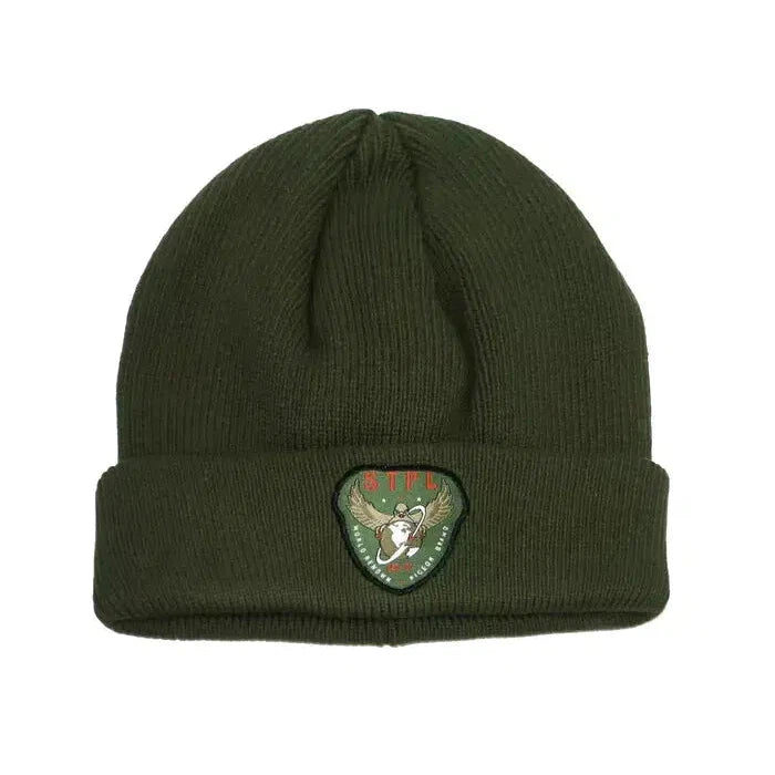 Staple Pigeon Brand OD Green Cuffed Ribbed Knit Beanie Watch Cap Winter Hat