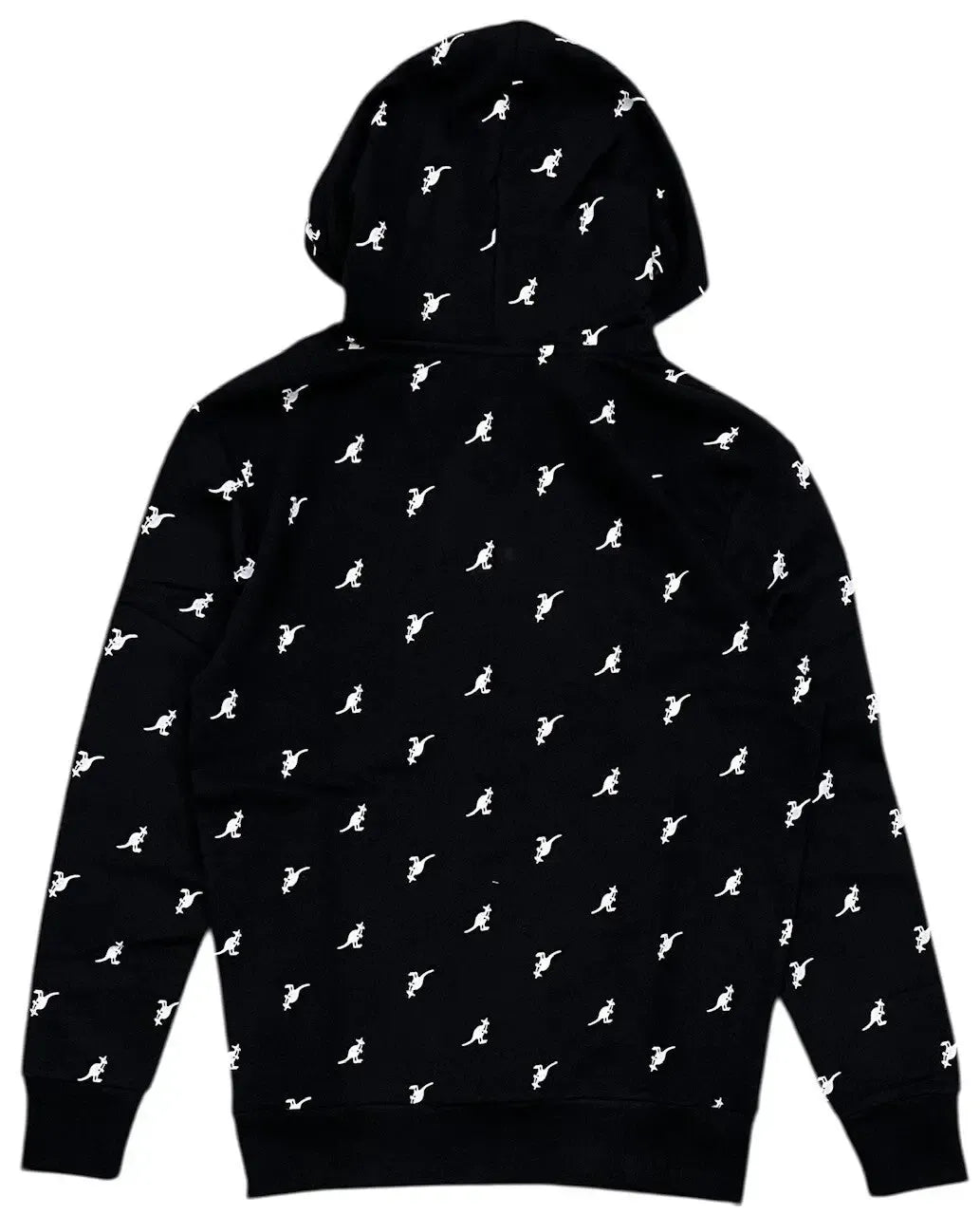 Kangol Men’s Allover Logo Black Pullover Hoodie Sweatshirt