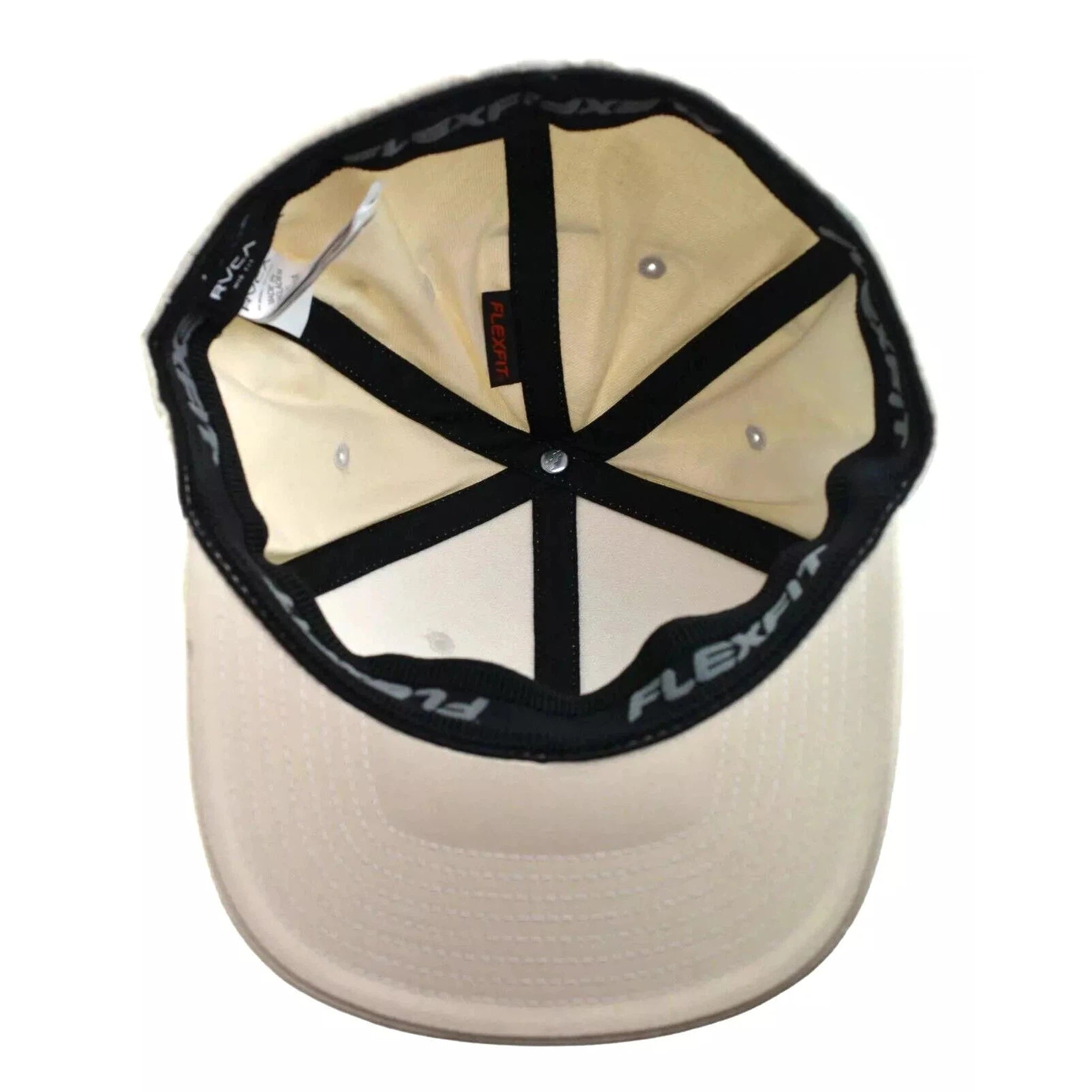 RVCA Solid Flex Cream Light Khaki Cap Stretch Fit L/XL Hat