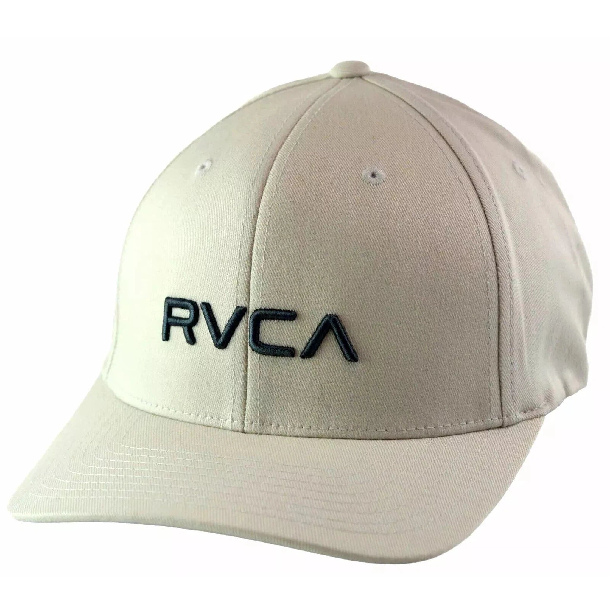 RVCA Solid Flex Cream Light Khaki Cap Stretch Fit L/XL Hat