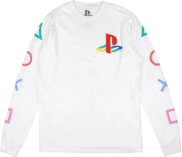 PlayStation Video Game Long Sleeve White Gaming T-Shirt