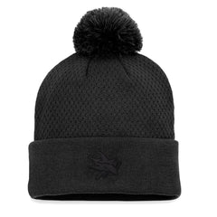 San Jose Sharks Fanatics Women’s Black Tonal Knit Beanie with Pom