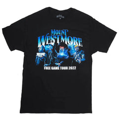 Mount Westmore West Coast Rap, Hip Hop Supergroup Free Game Tour Black T-shirt