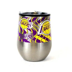 Los Angeles Lakers NBA Stainless Steel Stemless Wine Glass - 11 oz Tumbler & Travel Lid " Position 1